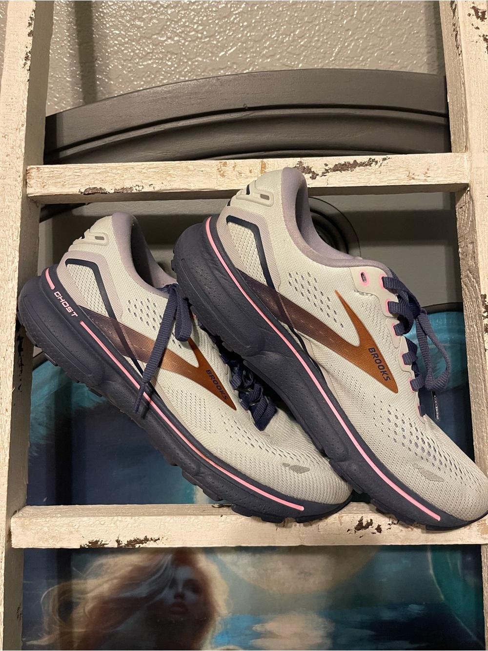 Brooks Women's Running Sneakers - Light Gray, Navy & Rose